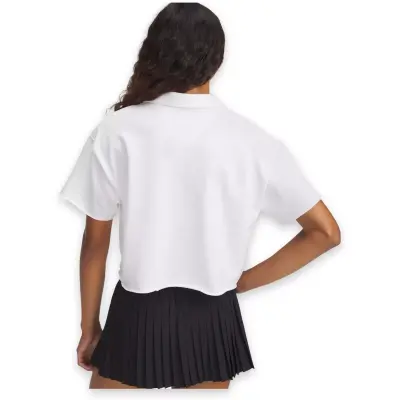 Under Armour 1389639 Ua Icon Terry Polo Beyaz Kadın T-Shirt - Under Armour (1)