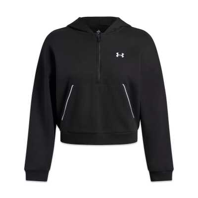 Under Armour 6003707 Rival Flc Piped Hz Hoodie Siyah-Beyaz Kadın Sweatshirt - Under Armour (1)