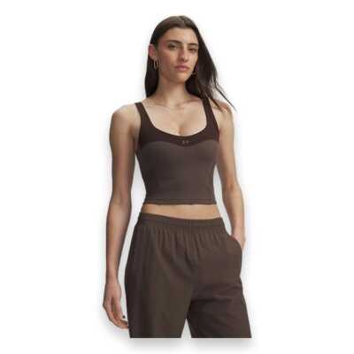 Under Armour 6013777 Motion Colorblock Tank Kahverengi Kadın Atlet - 1