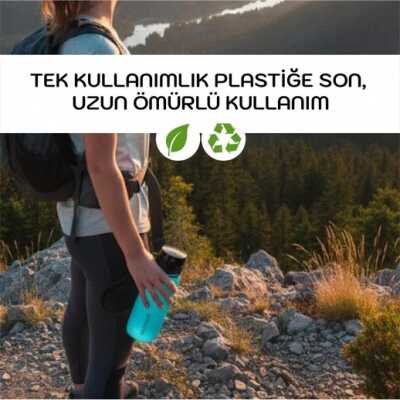 Uzspace 3037 650 Ml Soft-Touch Tritan Su Matarası Kırmızı Unisex Suluk & Matara - 3